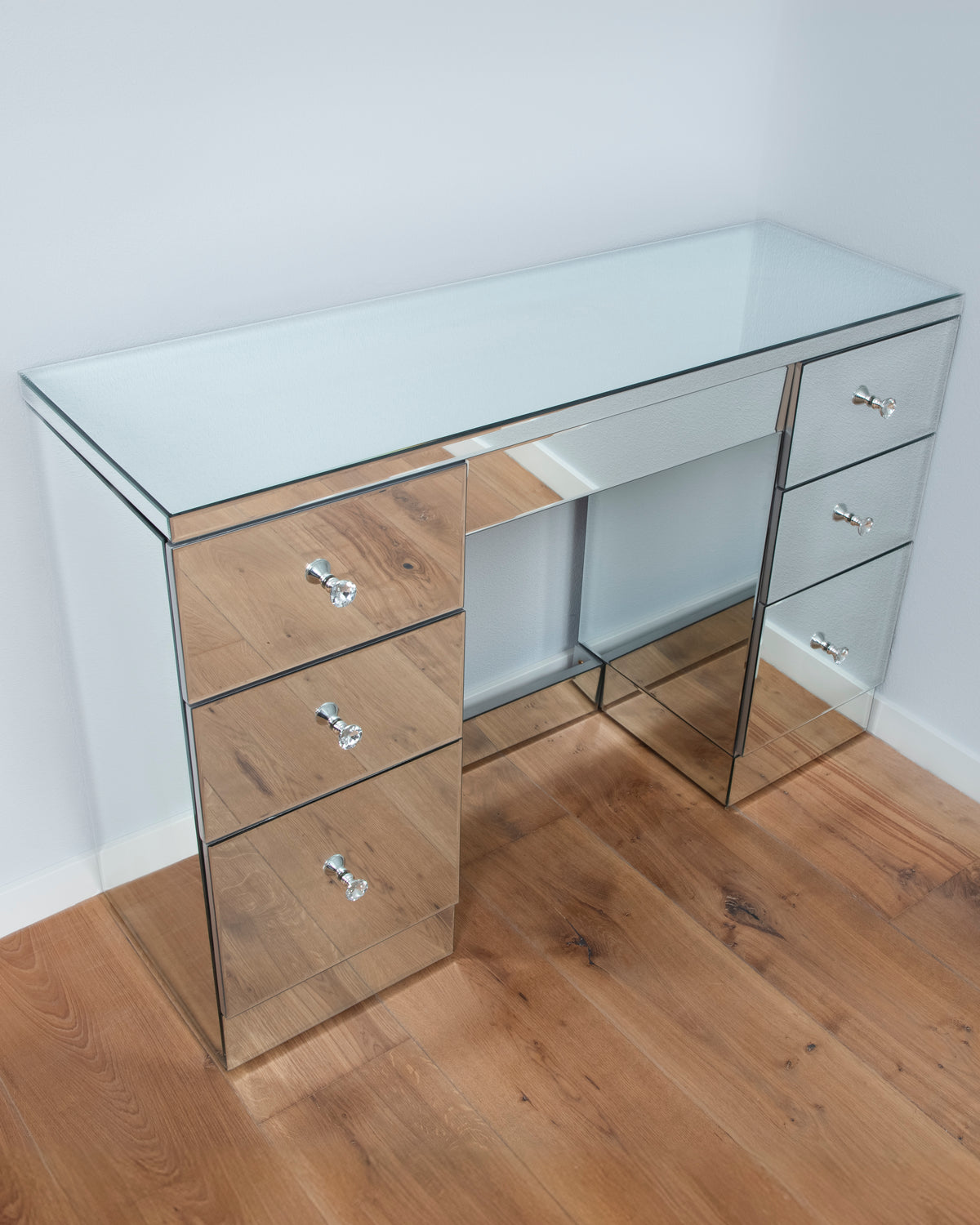 Console Without Mirror Luxury vanity desk without mirror - Bright Beauty Vanity